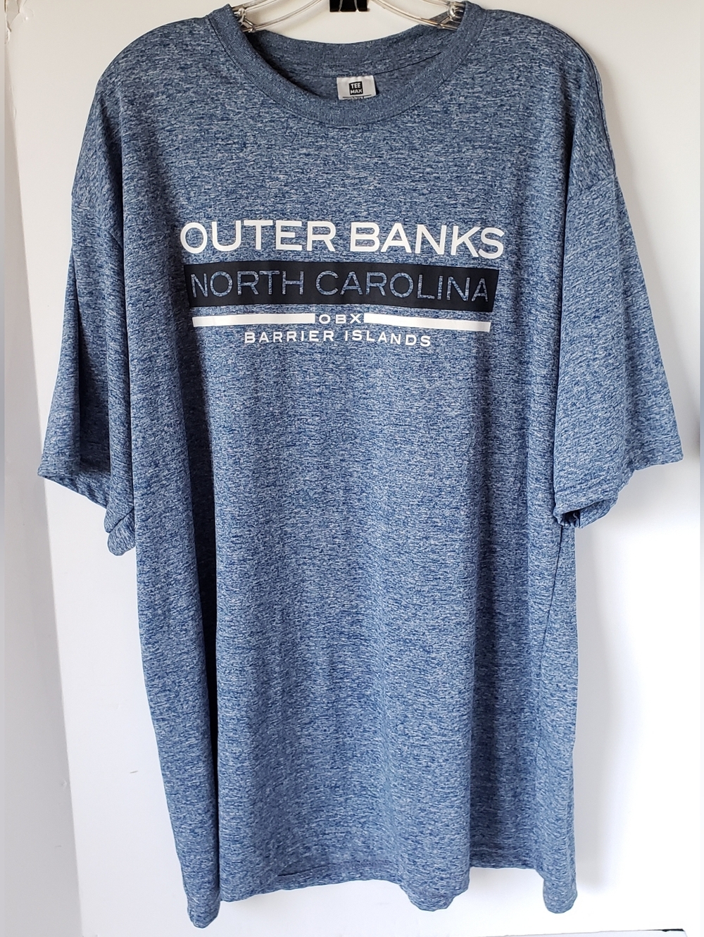 Outer Banks North Carolina Short Sleeve Heather Blue Graphic Tee Men's Size XL